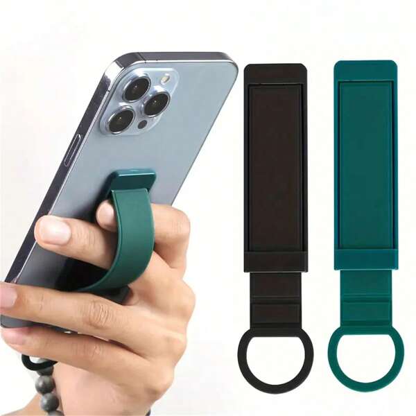 [Sicherer Handygriff mit Ring] Multifunktionaler Handygriff mit gleitendem Fingerring, klappbarer Ständer, wasserbeständiges TPU-Material, sicherer Griff und Tischhalterung als Zubehör für Smartphones