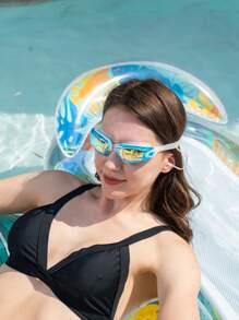 7-Color Adult Swimming Goggles Set, Anti-Fog Anti-UV Swim Glasses Unisex With Nose Clip, Waterproof And Clear Vision