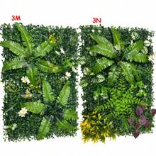 1片人造草坪墙板，黄杨木背景板，绿色植物背景，黄杨木围栏墙板，抗紫外线，隐私草坪墙装饰，适用于派对、婚礼、花园、室内外场所 - 彩色 - 查看 10