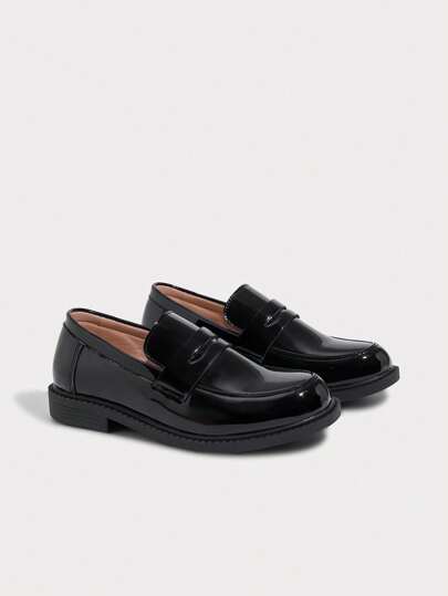 College Style Boys' Flat Student Shoes, Suitable For Spring And Summer