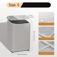 1 件通用洗衣机罩 - 防尘防水洗衣设备保护罩，带拉链，无需电力或电池，适合大多数顶部和前部装载的洗衣机