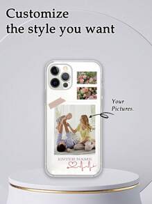 1pc Customizable 3-In-1 DIY TPU Transparent Protective Case, With Lens Protection, Compatible With IPhone 16 ProMax/16 Pro/15 ProMax/14 ProMax/13 ProMax, A12-A15, A52-A55, 13C, OPPO A15/A17, Honor X6A/X7B/X8B/X6, S23 Ultra/S24 Ultra, A52S, VIVO, OPPO, Redmi