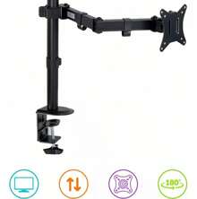 Vesa Desk Wall Mount Monitor Holder - Black - View 10