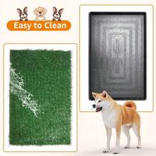 Dog Grass Pad With Tray Large, Indoor Dog Potties For Apartment And Patio Training, With 2 Packs  Dog Grass Pee Pads For Replacement - Green - View 3