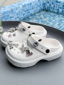 Fashionable Versatile Comfortable Breathable Girls' Slip-On Durable Princess Flat Perforated Shoes