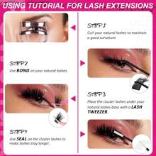 MEM 240pcs 80D+100D DIY Eyelash Extension Faux Mink Lashes - Premium D-Curl Voluminous Natural Look Individual False Eyelashes, Reusable, Lightweight And Easy To Apply - D - 查看 6