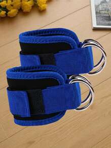 Widerstandsband zum Umwickeln des Knöchels, Handgelenkmanschette mit Polsterung, verstellbarer Schultergurt, Hüftkick-D-Ring für Kabelzugmaschine, Fußtrainingsunterstützung im Fitnessstudio, 1 Paar