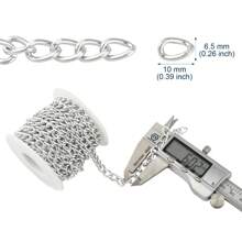 Rollo de 5m de Cadena de aleación de aluminio gruesa y retorcida, cadena de metal chapada en oro para hacer joyería, collares, pulseras y manualidades DIY