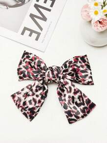 1/4PCS Colorful Leopard Print Bow Hair Clip For Girls And Women, Fashionable, Elegant And Personalized, The Best Gift, Mother's Day, Fashionable Hair Clip, Suitable For Parties Claw Clips Hair Claws Hair Barrettes