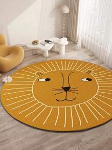 1 pièce Tapis de zone en fausse laine douce en forme de lion, sans danger pour la peau, article très vendu au Moyen-Orient, tapis décoratif, cadeau pour le Nouvel An