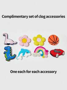 HOBIBEAR 1 Pair Kids Boys & Girls Soft Slippers, Cute Wooden Clogs, Toddler Anti-Slip Indoor Outdoor Beach Sandals, Multiple Colors