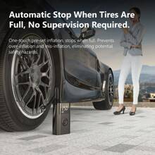 CARSUN CARSUN Portable Inflator Compressor Pump With LED Lamp For Car Motorcycle Bicycle Tyre Balls Wireless Electric Car Air Tire Pump