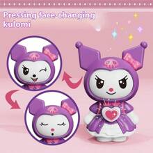 Sanrio 1 pezzo Portachiavi Kuromi Sanrio, giocattolo creativo antistress con espressione del viso che cambia, ciondolo bambola Kuromi multiesepressiva, adatto per decorare chiavi, borse e altri articoli