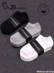 1/3/5/10/20双装女士棉袜，短袜，白色袜子，女士袜，可爱袜子，女童袜，适合秋冬春夏四季穿着，透气网眼设计，吸湿排汗，柔软顺滑，适合各种场合，如节日、运动、休闲、商务和日常穿着，随机颜色组合 - 彩色 - 查看 14