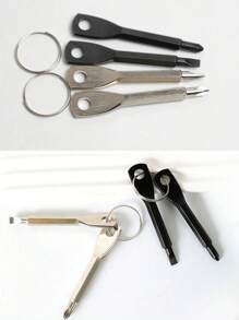4Pcs/2Pcs Portable Screwdriver, Outdoor EDC Portable Multifunctional Tool, Flat Head Screwdriver, Cross Screwdriver With Keychain, Is The Ideal Choice For Gifts