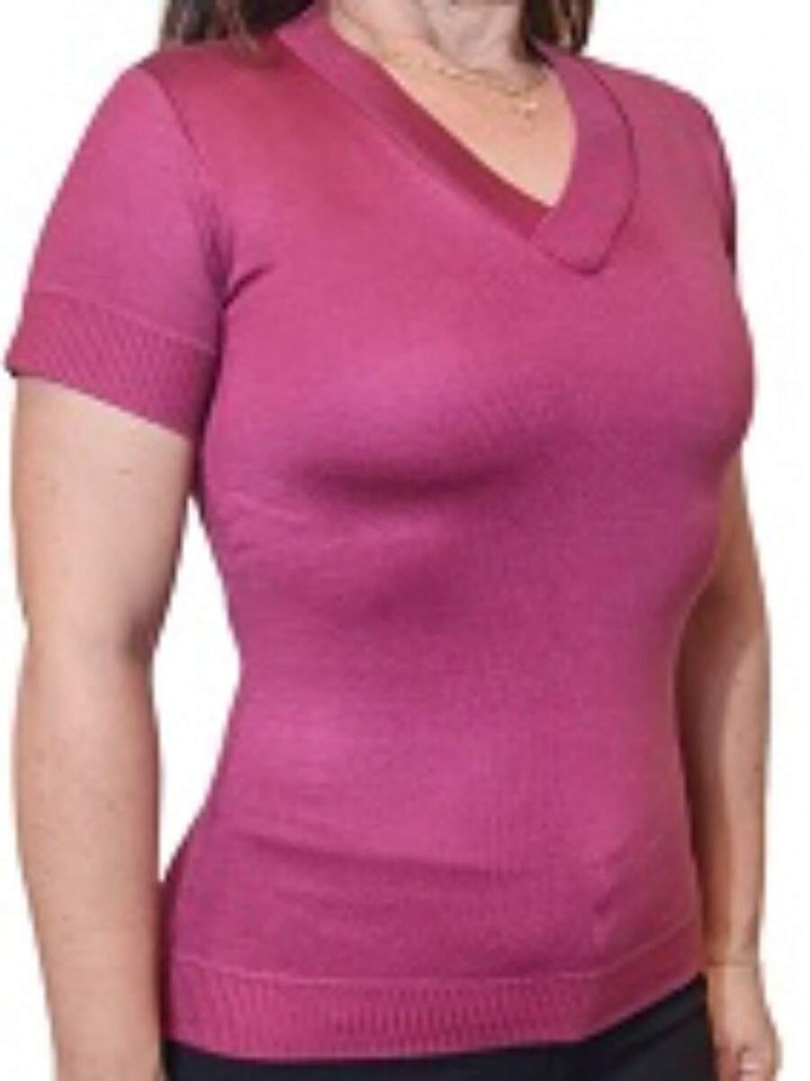 Women's Short Sleeve Blouse | Short Sleeve Blouse | Summer Blouse | Short Sleeve Elastane Blouse - Xem 1