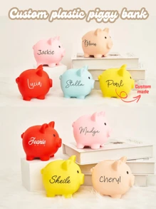 Personalized Gift For Children Children Piggy Creative Piggy Bank, Multi-Functional, Ornamental, Letter, Stylish, Modern, Colorful, Cute, Adorable, Casual, Custom, Personalized, Unique, Customized, Ideal Gifts For Him, Ideal Gifts For Her Back To School - Multicolor - View 1
