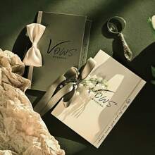 2pcs Wedding Vow Cards + 2pcs Key Style Pen With Case, Simple Wedding Vows Cards, Love Theme Paper Announcements For Bride And Groom Wedding Vows Oaths Statement Hand Cards Parents Speech Book Summer Birthday Gifts Beach Back To School School Supplies Room Decor - Multicolor - View 4