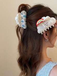 有趣的树脂云发夹，适合优雅的头发，非常适合女性的发夹，适合日常生活的所有装饰 - 彩色 - 查看 12