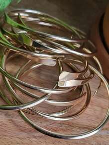 5/10pcs Luxury Retro Boho Adjustable Stackable Bracelets, Golden Cuff Bracelets For Women Men Daily Party Holiday Chunky Jewelry Gift