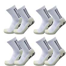 Set Of 2 Pairs Sports Leg Warmers With Non-Slip Silicone Pads, Mid-Calf Soccer Leg Warmers For Men & Women, Professional Training & Outdoor Activities - Multicolor - View 14