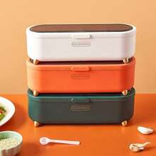 Seasoning Box Set, Spice Jars Bottles Condiment Storage Containers Household Kitchen Supplies With Sealed Multi-Compartments (4 Spoons Included)