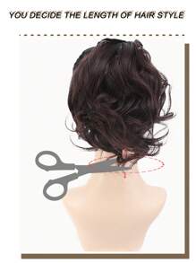 1 Pc Children's Wig Bandage Ponytail Wig 8 Inch Fluffy Short Curly Bandage Style Synthetic Heat-Resistant Fiber Wig Children's Baby Wig Suitable For Daily Wear