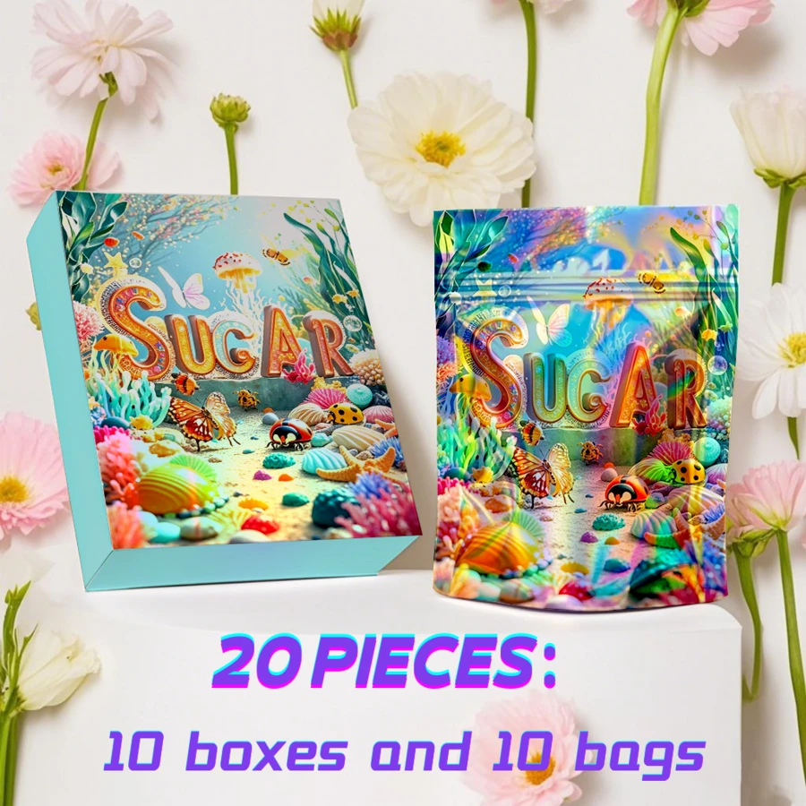 20 piezas (10 cajas + 10 bolsas) Diseño minimalista y multifuncional práctico - Azul Cadete - Ver 1