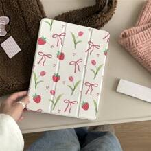 Cute Colored Wavy Daisies With Pen Slots Flower Tablet Case Compatible With IPad Air 2024 Pro 11 Inch IPad Air 5 4 10.9 10th 5 6 7 8 10.2 9.7 Inch Air3 10.5 With Pen Slots Mini 6 5 4 Cover Support Ipad Cover Sleep Wake Function
