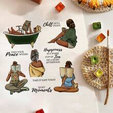 MangoCraft 透明印章切割模具套装，硅胶印章模具，用于装饰卡片、剪贴簿、时尚女孩生活模板 - 均碼 - 查看 3