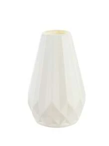 1PC Minimalist Solid Color Flower Vase, Suitable For Living Room And Balcony Decoration, Plastic Flower Vase, White Ceramic Look Flower Vase,Mother's Day Gifts, Birthday Bifts, Graduation Season Gifts,Wedding Season, Nordic White Plastic Vase Unbreakable Vase For Tulips Flower Arrangement Home Decor Table, Shelf Bookshelf, Mantel, Entryway And Centerpieces Decoration
