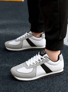 Youth Unisex Sports Shoes, Fashion Mix-And-Match Casual Shoes, Classic Retro Shoes, Lightweight Breathable Running Shoes, Comfortable Non-Slip Trainers, Student Campus Sneakers, Street Style Travel Hiking - Grey - View 4