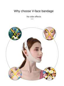 1 Stück Silikon V-förmige Gesichtslifting Maske, physikalische Gesichtslifting Doppelkinn Band, hautfarbene straffende und schlankmachende Schlafmaske