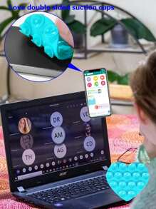 1 Stück bis 10 Stücke 24 Saugnapf Silikon Kunstoktopus, quadratische Silikon Saugnapf Halterung für Handy und Tablet an der Wand, rutschfeste Silikon Saugnapf Handyhalter, wasserfester Klebstoff Handyhalter kompatibel mit iPhone und Android, universeller Finger Griff Handyhalter für Selfie und Video, abnehmbare quadratische Handyhalterung für Rückseite, Schule