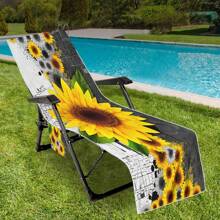 Housse de chaise de plage pliable pouvant être pliée en un sac à porter à l'épaule, avec des poches latérales pour ranger lunettes et téléphone. Convient pour les chaises de plage, serviettes, chaises de piscine et transats. Facile à transporter. Été, accessoires de voyage, vacances, décorations de salle de bain, essentiels de plage