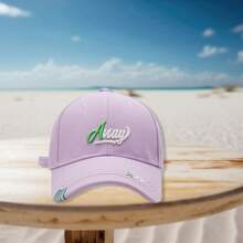 Women Baseball Cap, Embroidery Letters Adjustable Hat Ponytail Baseball Hat For Casual Daily - Purple - View 4