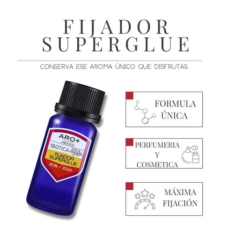 Fijador Superglue 50% Aro+ Para Perfume Fragancia Cosmetica - SIN AROMA AGREGADO - Añade 3
