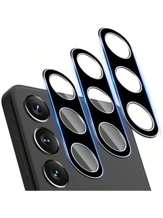 3 st. kameralinsskydd kompatibelt med Samsung Galaxy A13/A14/A15/A16/A23/A24/A25/A26/A34/A36/A35/A54/A55 5G/A56/S23 FE/S22/S23/S24 FE/S25 Plus Ultra present till födelsedag, familj, vänner linsskydd, telefontillbehör vattentätt stötsäkert fallskydd fallskydd reptåligt fingeravtrycksskydd heltäckande