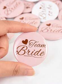 12pcs Bridal Team's Bridal Badges, Wedding Decorations, Bachelorette Party, Bridesmaid Gifts, Bachelorette Party Supplies - Multicolor - View 2