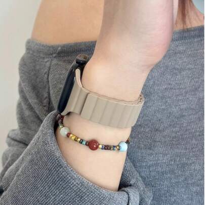 1 chiếc dây đeo đồng hồ silicon từ tính unisex tương thích với 42mm 38mm 40mm 41mm 44mm 45mm 46mm 49mm, dây đeo thay thế đồng hồ thông minh thời trang phù hợp với các dòng Ultra2 Ultra SE2 SE 10 9 8 7 6 5 4 3 2 1, món quà tuyệt vời cho học sinh trở lại trường.