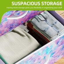 Cassettiera In Tessuto With 4 Scomparti, Struttura In Metallo, Cassettiera Compatta Per Camera Da Letto - Màu tím  Violet - Xem 5