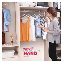 Made In USA Super Heavy Duty Plastic Clothes Hangers - Bulk Packs Available, Strong Hangers For Closet And Clothing 18pk Peach