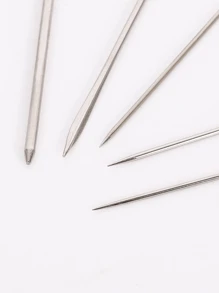 55pcs Stainless Steel Needle, Embroidery Needles For Hand Sewing, Easy Side Threading, Stitching Tools