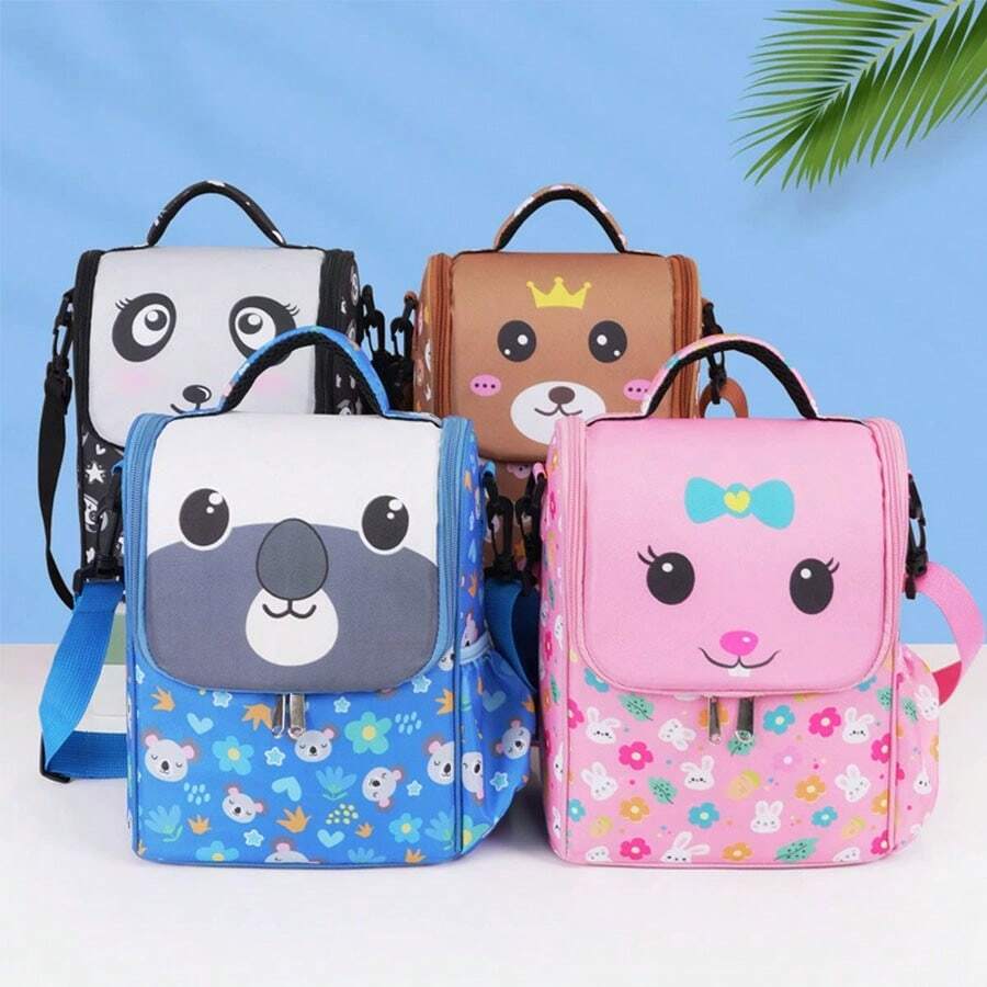 1 Pc, New Crossbody Insulation Bento Bag, Reusable Lunch Box Bag, Large Capacity Handheld Ice Pack, Convenient And Portable Storage Method, Suitable For Students, Office Workers, Picnics And Camping - Multicolor - View 1