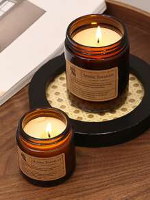 1支创意复古玻璃香氛蜡烛，天然植物蜡，无烟香氛，温暖烛光，植物香氛，适合送给女朋友、朋友，情人节礼物，浪漫婚礼，装饰，约会，节日派对，生日周年纪念日，家庭办公室，家居装饰