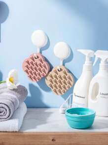 1pc Shampoo Massage Brush Silicone Hair Comb In The Shape Of Clover, Used For Scalp Cleaning And Massage, Wet/Dry Use, Solid Color, Portable Massage Tool For Travel
