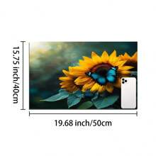 1 件花卉图案咖啡机和用具干燥垫 - 吸水聚酯桌面保护垫，带橡胶耐热垫，适用于厨房柜台装饰 - 家庭、酒吧和餐桌餐垫