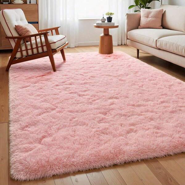 1pc Soft Fluffy Luxury Shag Area Rug - Plush, Non-Slip, Machine Washable, Anti-Fade, Soft-Touch, Shaggy Floor Carpet For Living Room, Bedroom, Home Decor, Room Decor, Accent Rug, Floor Covering, And More!,