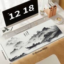Big Art Mousepad White Black Landscape Desk Protector Pad On The Table Pads Computer Mat Xxl Mouse Pad Extended Pad Deskmat Office Carpet
