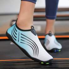 女士夏季赤脚沙滩袜软底鞋新款跨境跳绳瑜伽健身鞋浮潜漂流游泳鞋速干涉水鞋 - 白藍 - 查看 5